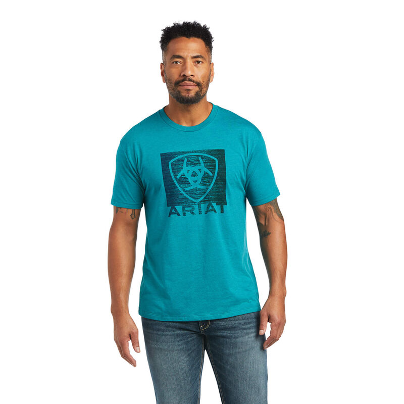 Ariat T-Shirts Herren - Gradient Türkis ( NLXFE-6840 )